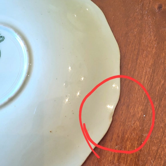 Lot of 4 Antique John Maddock & Sons Saucers Royal Vitreous Rhine 6 in See PicsA - Picture 8 of 12